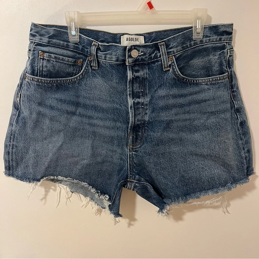 AGOLDE Parker Long Denim Shorts